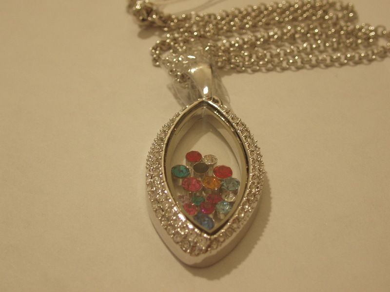 SWAROVSKI MULTICOLOR CRYSTALS PENDANT.  