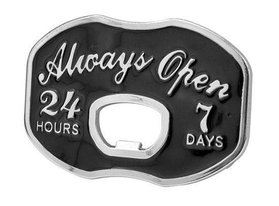 Always Open Bottle Opener Belt Buckle Funny Cool Unique  