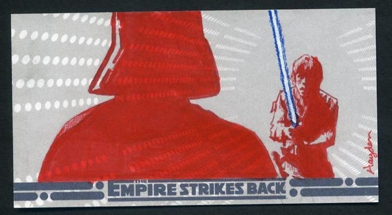 2010 Topps Empire Strikes Back 3D Sketch Card 1/1 Davis  