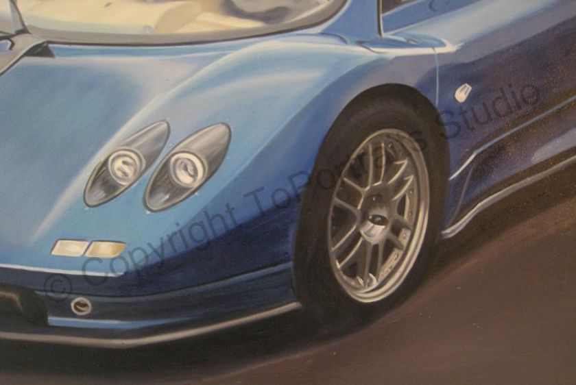 Pagani Zonda c12 Supercar Original Canvas Oil Painting  