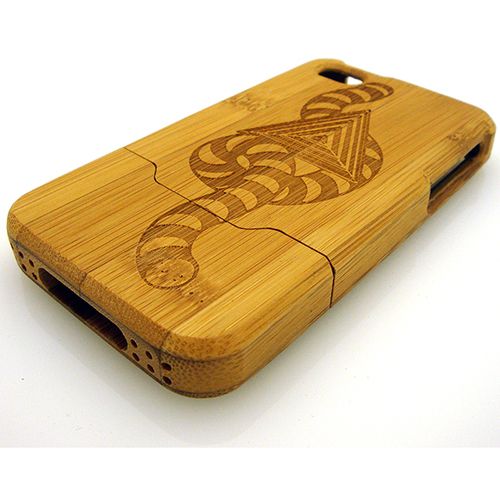 100% GENUINE NEW IPHONE 4 4S BAMBOO WOOD HARD CASE #I4B 0250  