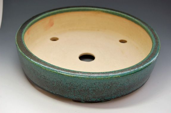 Tokoname Japanese bonsai pot KOYO #30A10 Circle Oribe large3 