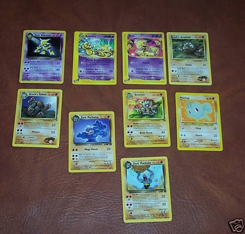 Lot of 9 collectible pokemon cards Machop & more  