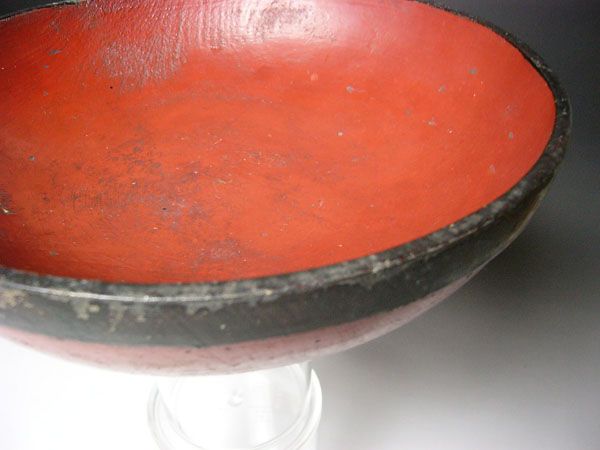 Japanese Old URUSHI HACHI lacquer tree bowl Edo period  