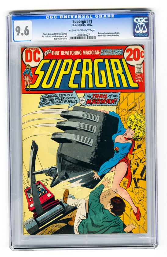 Supergirl #1 CGC 9.6 DC Bronze Age comic Zatanna backup story Superman