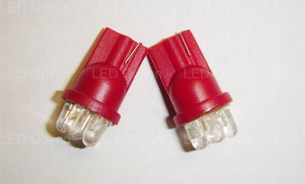 Brilliant Red 6 LED 2825 168 175 LED Dome Lights Bulbs  