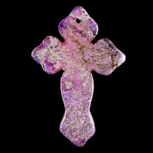 unique sea sediment cross Jasper Pendant Bead stone i1172  