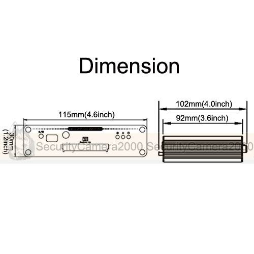 1CH Mini High Resolution Real Time D1 DVR for CCTV 8GB  