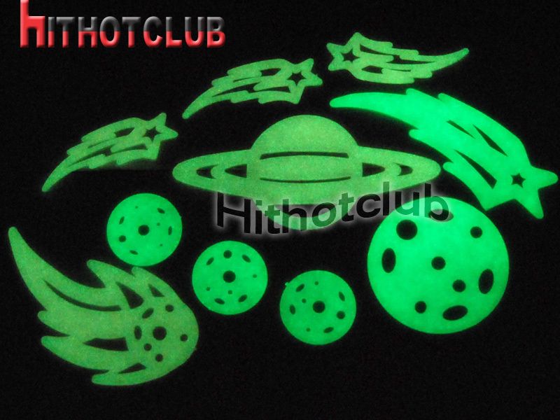 NEW GLOW IN THE DARK STICKERS KIDS FLUORESCENT 1357  