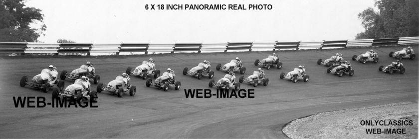 1960 SALEM IN MIDGET AUTO RACE PANORAMIC PHOTO INDY 500  