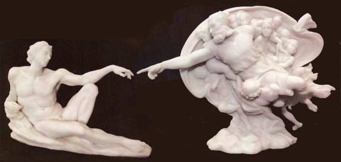 Michelangelo THE CREATION OF ADAM Sistine Chapel Statue Figure 