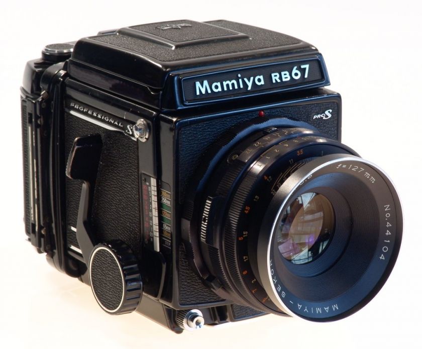 MAMIYA RB67 PROFESSIONAL CAMERA WLF SEKOR 13.8 f=127mm LENS FILTER 