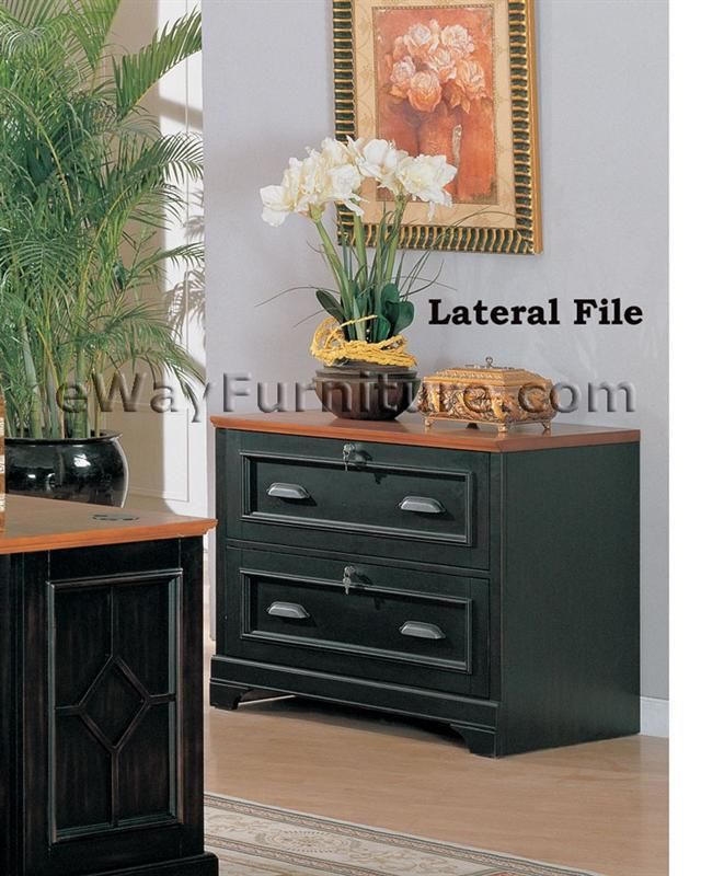   with Cherry Tops L Shaped Computer Desk and Return File Drawers  