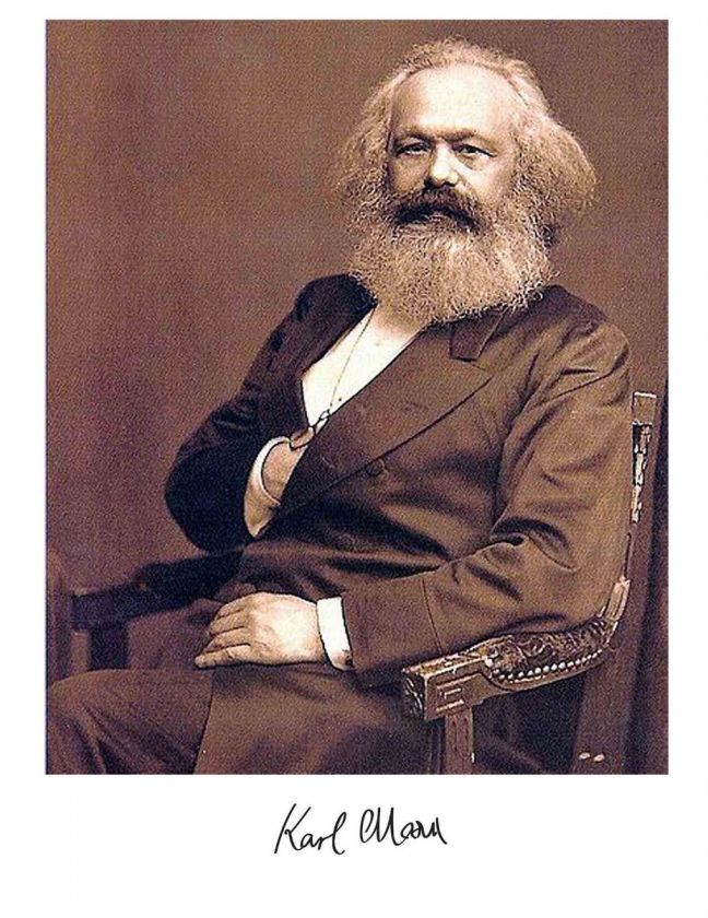 KARL MARX (1818 83) PHOTO w/ SIGNATURE  