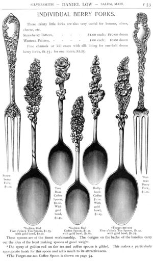 1894 Daniel Low Silver Catalog   Witch Spoons  