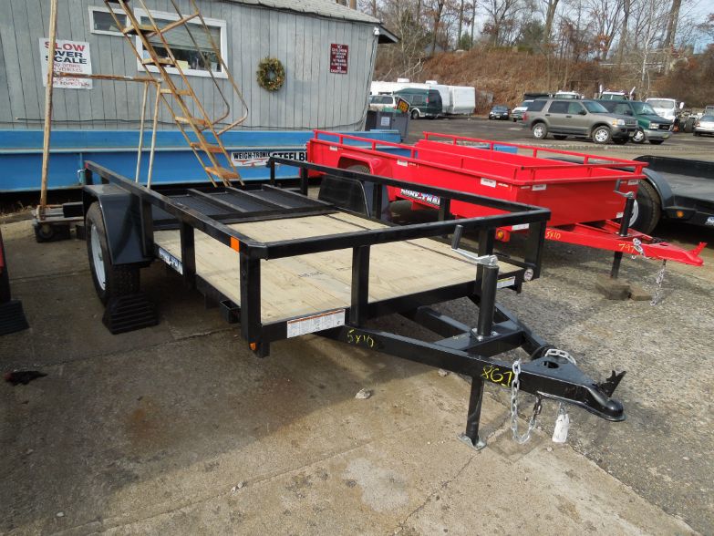 New 5 X 10 Tube Top Angle Utility Trailer