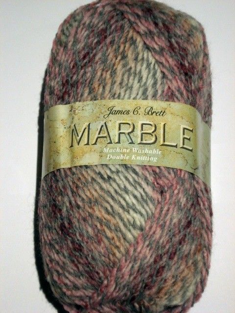 JAMES C BRETT MARBLE DK MACHINE WASHABLE WOOL YARN   100g BALL  