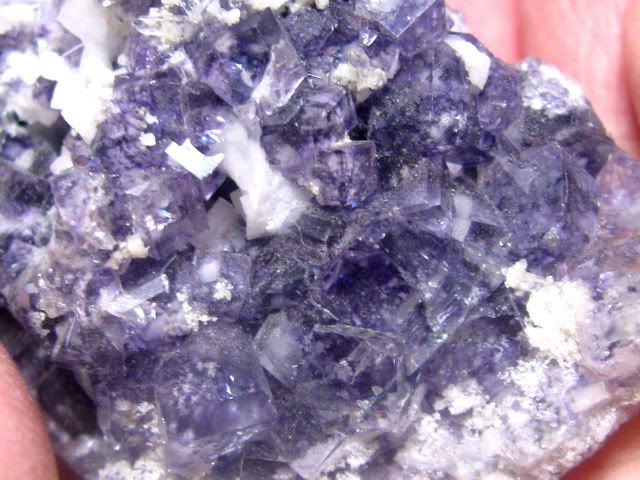 Purple Fluorite & Dolomite Mineral Crystal Specimen  