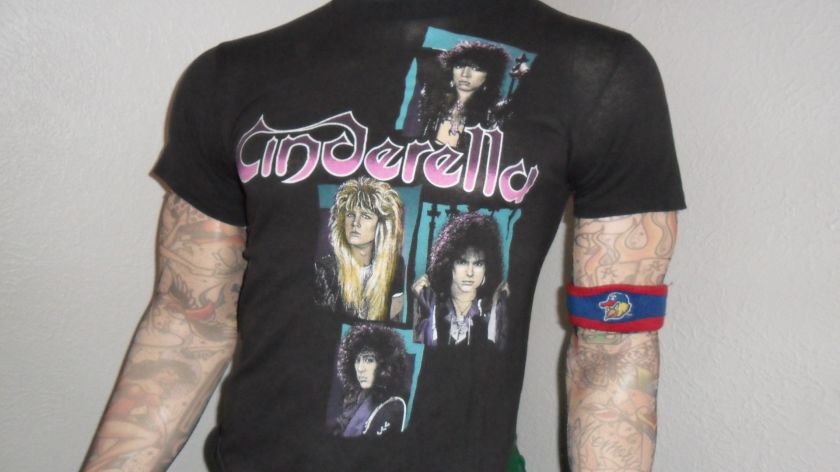 vtg CINDERELLA CONCERT SHIRT Hair Metal 80s band tour  