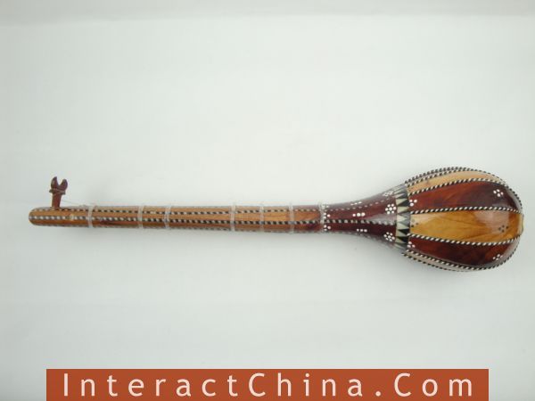 Uyghur Lute Xinjiang Handcraft Dutar + Case +Stand 30cm  