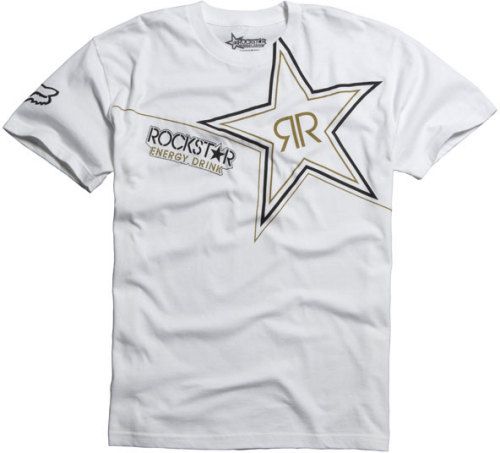 Fox Racing Rockstar Golden T Shirt (black or white) rock star energy 