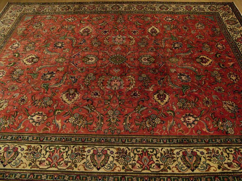 10 x13 Handmade Antique 1930s Genuine Persian Tabriz Wool Rug. Great 