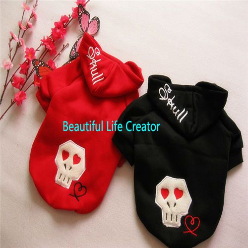 Fashion Skull Jumper Sports Hoodie Dog Clothes   