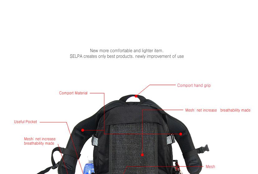 BRAND SELPA Mountain Camping Hiking Backpack 25L BLACK  