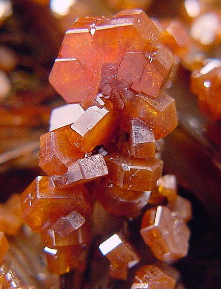 VERY FINE LARGE 6 1/2 INCH FIRE RED VANADINITE CRYSTALS ON BARITE 