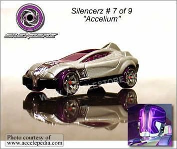 2005 AcceleRacers Silencerz 7/9 ACCELIUM w/ Bonus CD   New In Box 