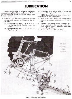 Massey Harris Model MH 60 Sickle Mower Owners Operator manual  