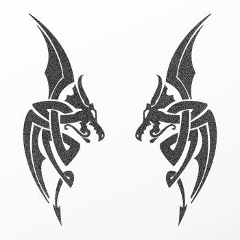 Tribal tattoo design Decal Sticker Dragon Art WRS28  