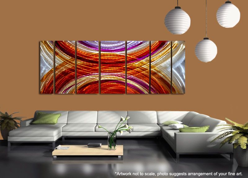   Abstract Painting Metal Wall Art Decor Sculpture Light Speed XL