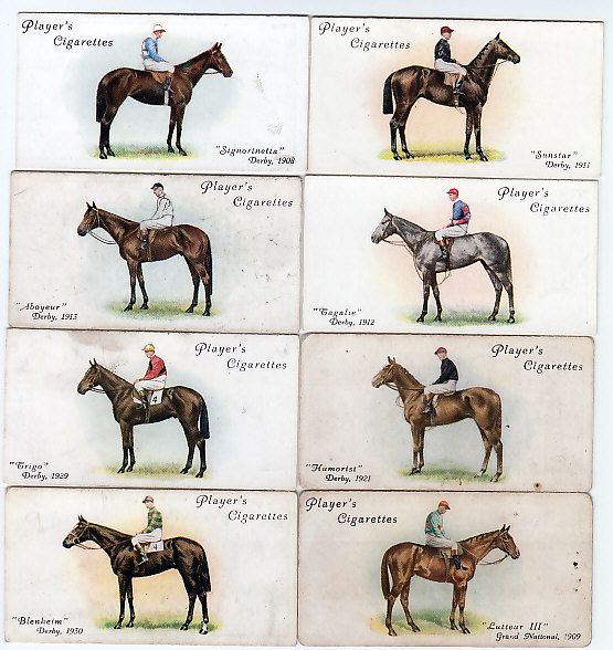 Set of 50 SEVENTY EIGHT Year Old Horse Racing Cards  