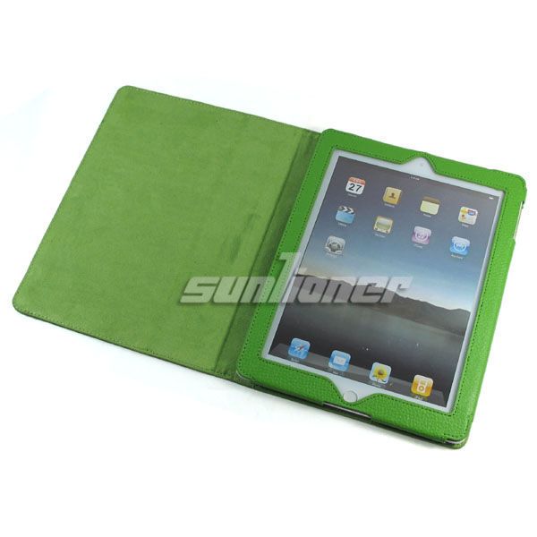 GR Leather Case Cover for Apple iPad 2+Screen Protector  