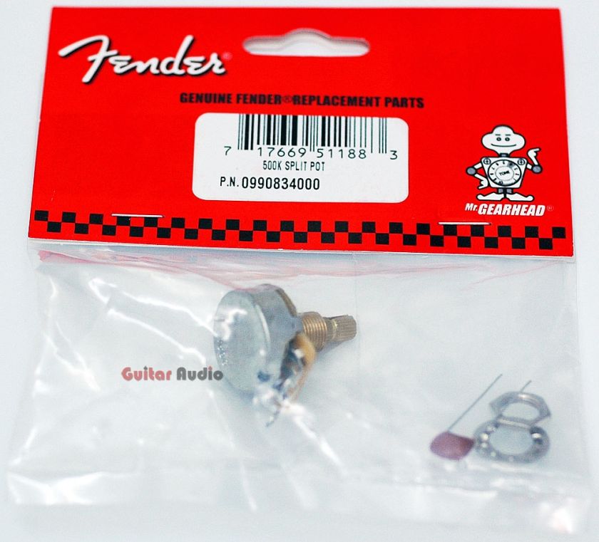 Genuine Fender 500K Split Shaft Pot CTS Guitar Potentiometer 