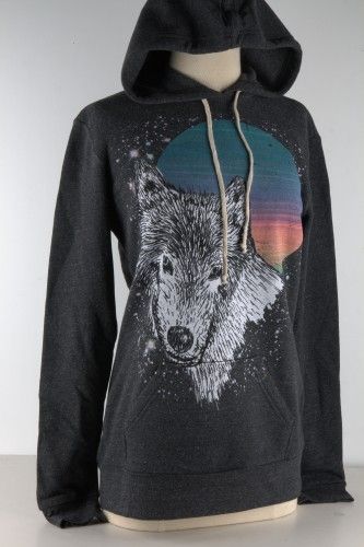 Glamour Kills Black Wolf Blitzer Pullover Hood 2398  