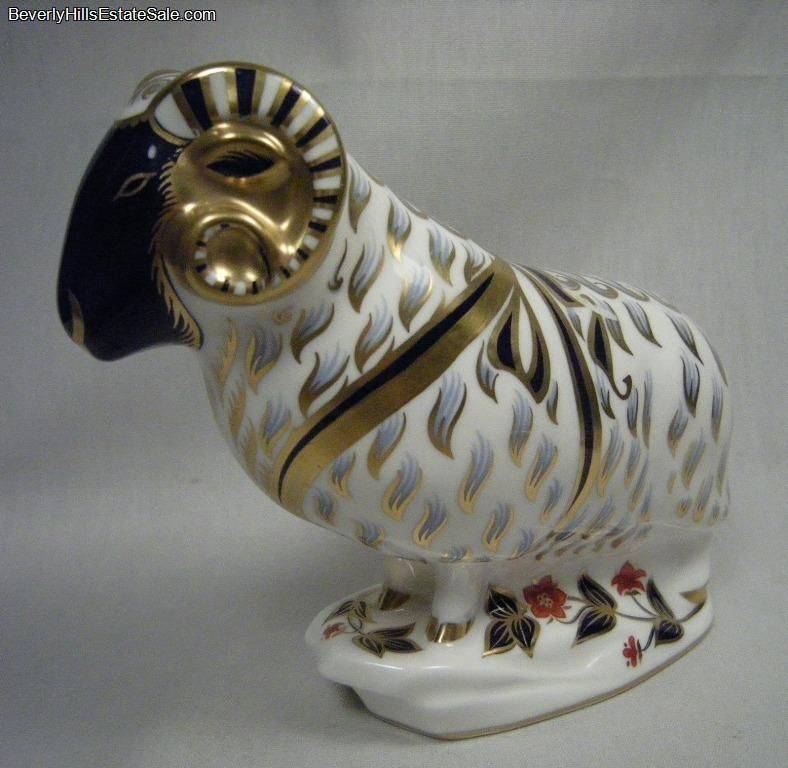 Rare Royal Crown Derby Porcelain Ram  