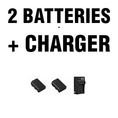 Batteries + Charger Power Pack for Canon 7D / 60D / 5D Mark II 