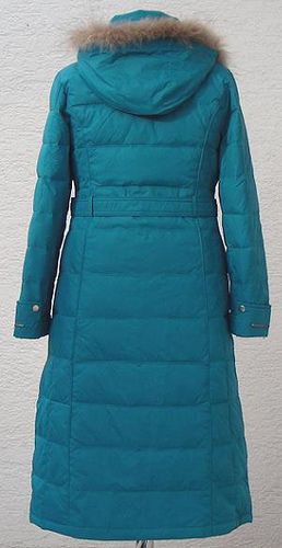 Womens Winter Long Down Coat(XRF805),Greenish Blue,Mz  