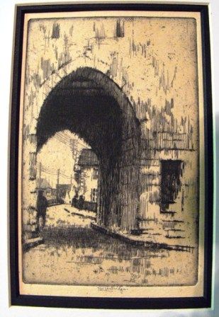 ROI PARTRIDGE  PORTE DE MOZET CA.1913 ETCHING #579  