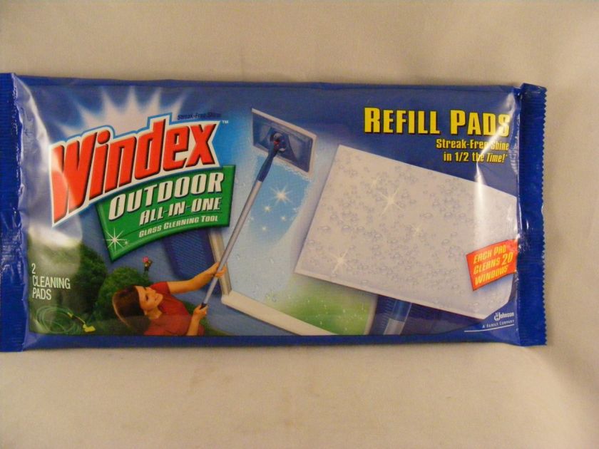 Windex Outdoor All In One Glass Cleaning Refill Pads 019800701185 