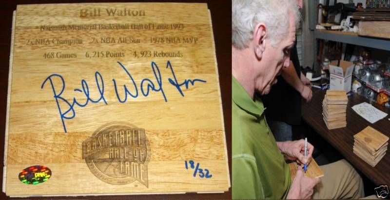 Bill Walton Signed Auto #/d STAT Floorboard PSA/DNA COA  