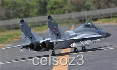 El Mig 29 canalizó el rtf de JET gemelo 70mm RC EDF de jet de 