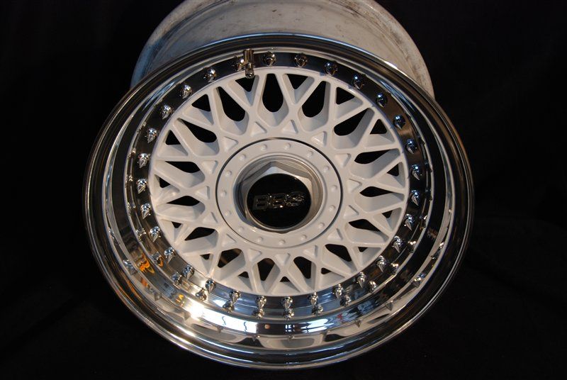 WHITE BBS RM 8.5/9.5x15 SPLIT RIMS VW GOLF RS BMW E30  