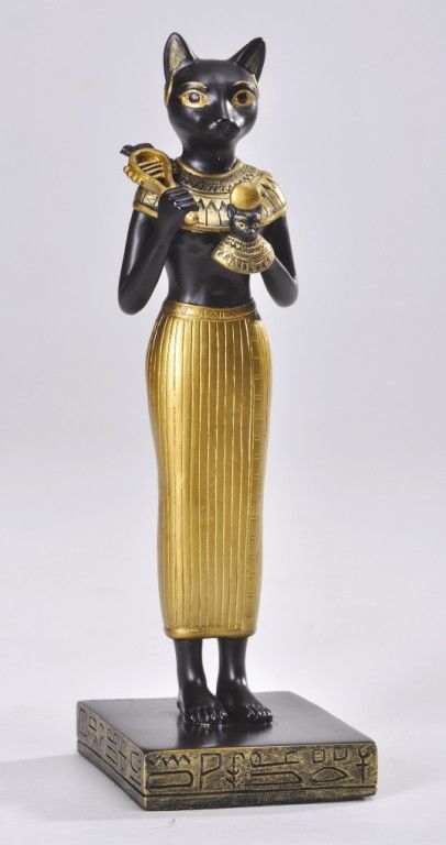 ANCIENT EGYPTIAN DEITY BASTET 6 TALL STATUE FIGURINE  