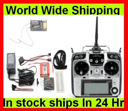 Futaba 10CG 2.4 GHz FASST Airplane Radio w/R6014HS  