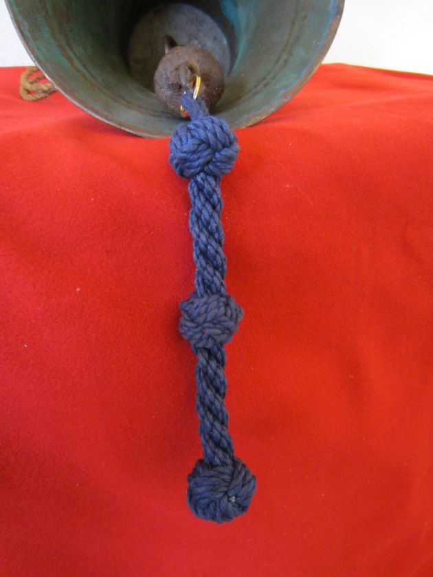 NAUTICAL,BOAT BELL LANIARD, HAND TIED, SAILORS KNOTS  