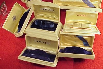 Vintage Fancy Hamilton Wristwatch 11 PIeces Celluloid Boxes Lot Group 