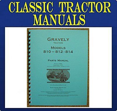 Gravely 810  812  814 Tractor PARTS manual  19883 10 73  